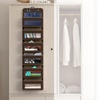 image:imageSimple Houseware 4 Clear Window Pocket Over Door Hanging Organizer GrayBrown
