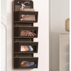 image:imageSimple Houseware 4 Clear Window Pocket Over Door Hanging Organizer GrayBrown