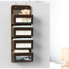 image:imageSimple Houseware 4 Clear Window Pocket Over Door Hanging Organizer GrayBrown