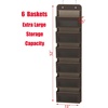 image:imageSimple Houseware 4 Clear Window Pocket Over Door Hanging Organizer GrayBrown