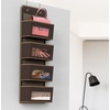 image:imageSimple Houseware 4 Clear Window Pocket Over Door Hanging Organizer GrayBrown