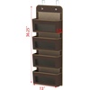 image:imageSimple Houseware 4 Clear Window Pocket Over Door Hanging Organizer GrayBrown