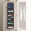 image:imageSimple Houseware 4 Clear Window Pocket Over Door Hanging Organizer GrayDark Gray
