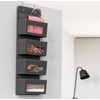 image:imageSimple Houseware 4 Clear Window Pocket Over Door Hanging Organizer GrayDark Gray