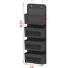 image:imageSimple Houseware 4 Clear Window Pocket Over Door Hanging Organizer GrayDark Gray