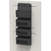 image:imageSimple Houseware 4 Clear Window Pocket Over Door Hanging Organizer GrayDark Gray