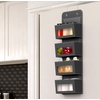 image:imageSimple Houseware 4 Clear Window Pocket Over Door Hanging Organizer GrayDark Gray