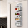 image:imageSimple Houseware 4 Clear Window Pocket Over Door Hanging Organizer GrayGray