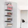 image:imageSimple Houseware 4 Clear Window Pocket Over Door Hanging Organizer GrayGray