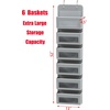 image:imageSimple Houseware 4 Clear Window Pocket Over Door Hanging Organizer GrayGray