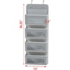 image:imageSimple Houseware 4 Clear Window Pocket Over Door Hanging Organizer GrayGray