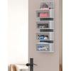 image:imageSimple Houseware 4 Clear Window Pocket Over Door Hanging Organizer GrayGray