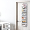 image:imageSimple Houseware 4 Clear Window Pocket Over Door Hanging Organizer GrayGray