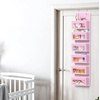 image:imageSimple Houseware 4 Clear Window Pocket Over Door Hanging Organizer GrayPink