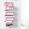 image:imageSimple Houseware 4 Clear Window Pocket Over Door Hanging Organizer GrayPink