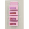 image:imageSimple Houseware 4 Clear Window Pocket Over Door Hanging Organizer GrayPink