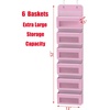 image:imageSimple Houseware 4 Clear Window Pocket Over Door Hanging Organizer GrayPink
