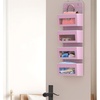 image:imageSimple Houseware 4 Clear Window Pocket Over Door Hanging Organizer GrayPink