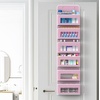 image:imageSimple Houseware 4 Clear Window Pocket Over Door Hanging Organizer GrayPink