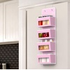 image:imageSimple Houseware 4 Clear Window Pocket Over Door Hanging Organizer GrayPink