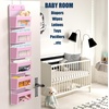 image:imageSimple Houseware 4 Clear Window Pocket Over Door Hanging Organizer GrayPink