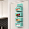 image:imageSimple Houseware 4 Clear Window Pocket Over Door Hanging Organizer GrayTurquoise