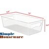 image:imageSimple Houseware 4 Pack Clear Fridge Storage Bins Organizer 12x62x341 Pack  12 x 6 x 34