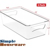 image:imageSimple Houseware 4 Pack Clear Fridge Storage Bins Organizer 12x62x342 Pack  12 x 6 x 34