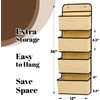 image:imageSimple Houseware 4 Pocket Over the Door Wall Mount Hanging Organizer BeigeBeige