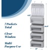 image:imageSimple Houseware 5 Clear Window Pocket Over Door Hanging Organizer ColorfulGray