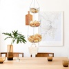 image:imageSimple Houseware Adjustable Metal Hanging Fruit Basket Oblate Black 11 W x 11 L x 30 HGold