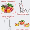 image:imageSimple Houseware Adjustable Metal Hanging Fruit Basket Oblate Black 11 W x 11 L x 30 HGold