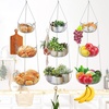 image:imageSimple Houseware Adjustable Metal Hanging Fruit Basket Oblate Black 11 W x 11 L x 30 HGold
