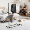 image:imageSimple Houseware Double Rod Adjustable Clothing Garment Rack GreyBlack