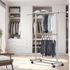 image:imageSimple Houseware Double Rod Adjustable Clothing Garment Rack GreyGrey