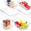 image:imageSimple Houseware 4 Pack Clear Fridge Storage Bins Organizer 12x62x346 Pack  Assorted Sizes