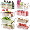 image:imageSimple Houseware 4 Pack Clear Fridge Storage Bins Organizer 12x62x348 Pack  12 x 6 x 34