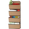 image:imageSimple Houseware 4 Pocket Over the Door Wall Mount Hanging Organizer BeigeBeige