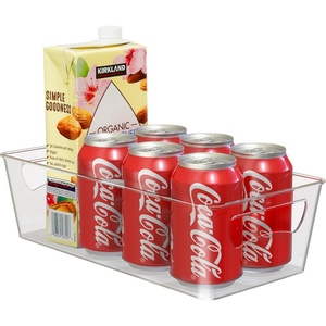 image:imageSimple Houseware 4 Pack Clear Fridge Storage Bins Organizer 12x62x341 Pack  12 x 6 x 34