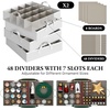 image:imageSimple Houseware 128 Christmas Ornament Storage Box with Adjustable Divider128 Ornaments