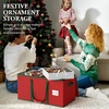 image:imageSimple Houseware 128 Christmas Ornament Storage Box with Adjustable Divider128 Ornaments
