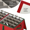 image:imageSimple Houseware 128 Christmas Ornament Storage Box with Adjustable Divider128 Ornaments