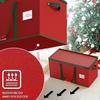 image:imageSimple Houseware 128 Christmas Ornament Storage Box with Adjustable Divider128 Ornaments