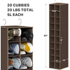 image:imageSimple Houseware 20 Section Shelves Hanging Shoes Organizer GrayBrown