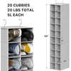 image:imageSimple Houseware 20 Section Shelves Hanging Shoes Organizer GrayGrey