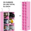 image:imageSimple Houseware 20 Section Shelves Hanging Shoes Organizer GrayPink