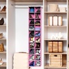 image:imageSimple Houseware 20 Section Shelves Hanging Shoes Organizer GrayPink