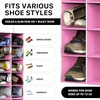 image:imageSimple Houseware 20 Section Shelves Hanging Shoes Organizer GrayPink