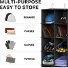 image:imageSimple Houseware 24 Section Shelves Hanging Shoes Organizer BlackBlack