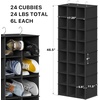 image:imageSimple Houseware 24 Section Shelves Hanging Shoes Organizer BlackBlack